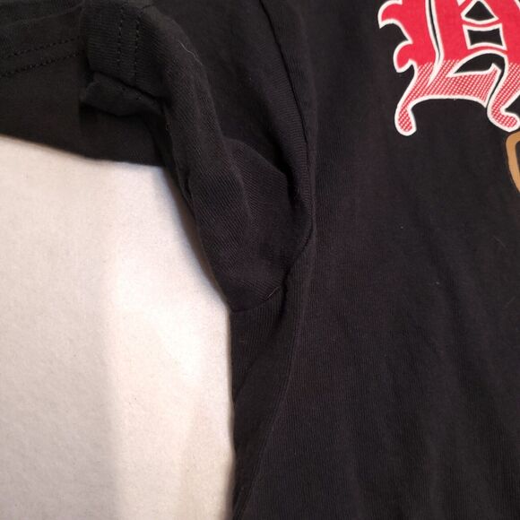 Hustle OG Crew Neck Casual Graphic Short Sleeve T-Shirt Mens Size L Black Red - Picture 3 of 9